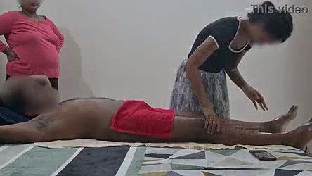 Happy ending massage infront of step sister
