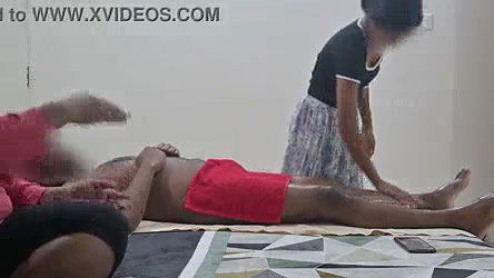 Happy ending hot massage infront of step sister