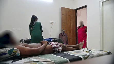 Flashing dick to maid riya infront of wife turned to threesome