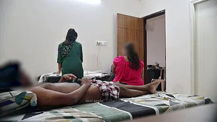 Flashing dick to maid riya infront of wife turned to threesome