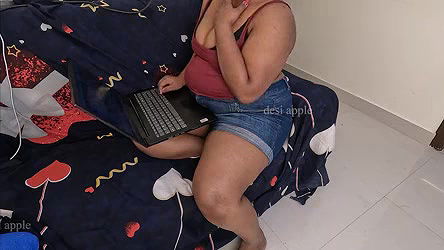 chubby indian girl getting horny while watching porn videos