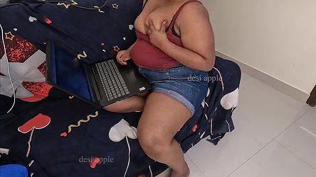 chubby indian girl getting horny while watching porn videos