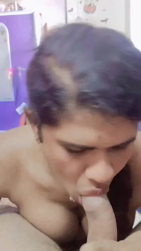 Cute Shemale BJ to Lover