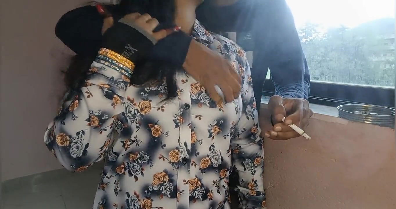 Indian office secretary has doggy style fuck with boss