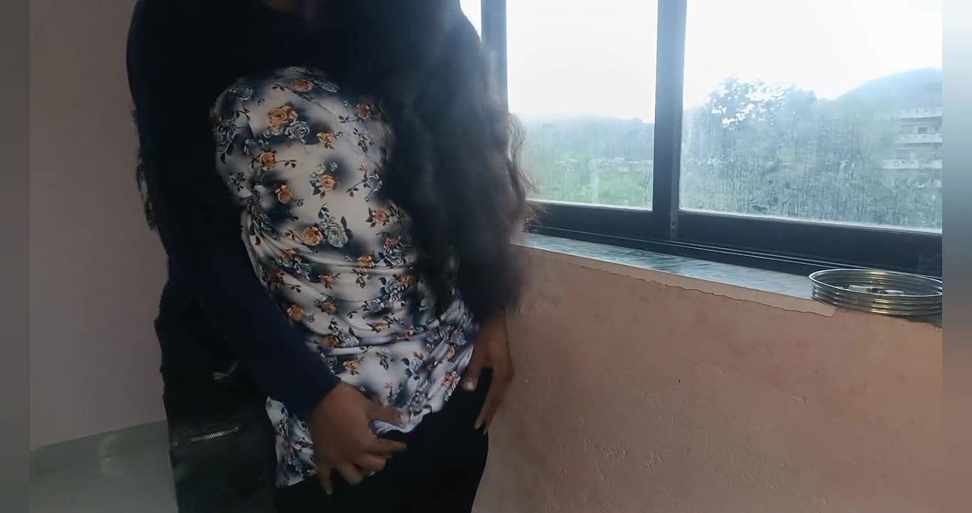 Indian office secretary has doggy style fuck with boss
