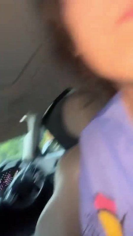 Cute girl having in car