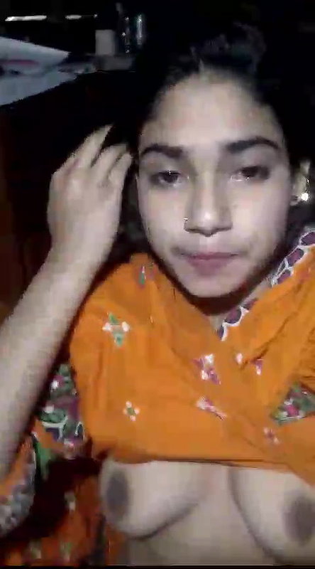 Cute girl showing
