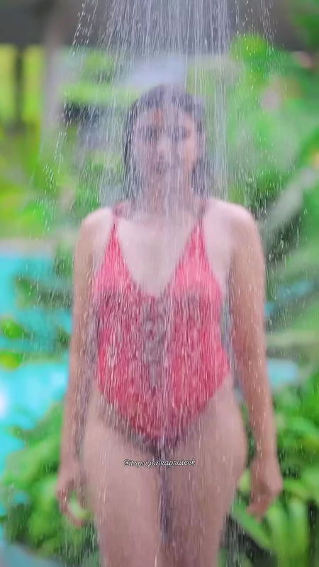 Insta Model Priyanka Prateek Nipples in See-through Swimwear