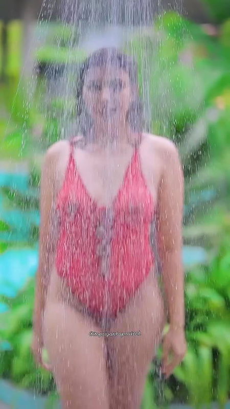 Insta Model Priyanka Prateek Nipples in See-through Swimwear