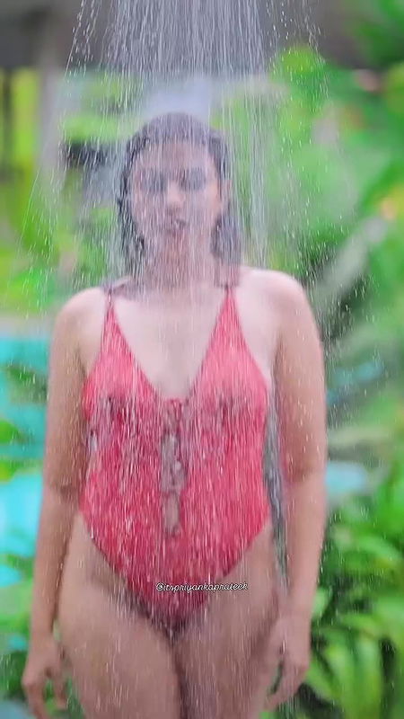 Insta Model Priyanka Prateek Nipples in See-through Swimwear