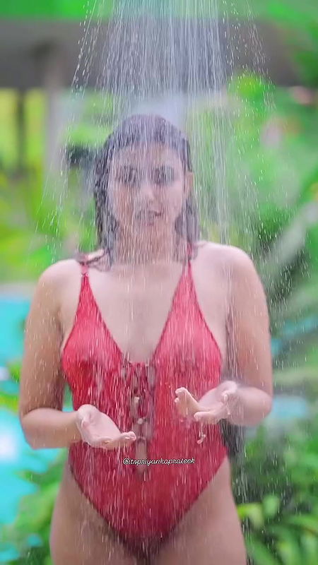 Insta Model Priyanka Prateek Nipples in See-through Swimwear