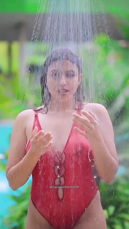 Insta Model Priyanka Prateek Nipples in See-through Swimwear