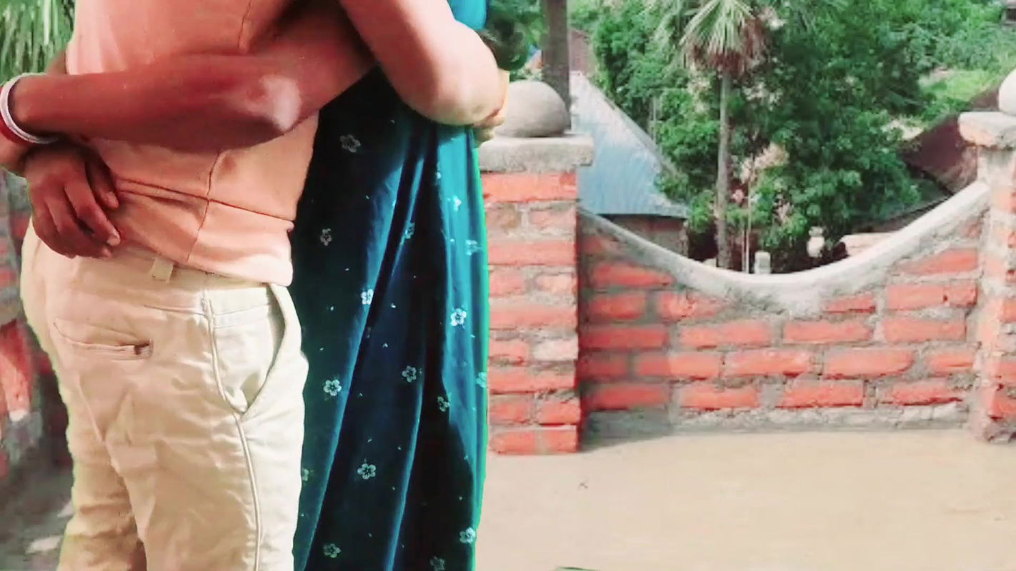 Boobs pressing outdoor