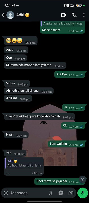 Girlfriend ke sath ki chats on whatsapp Chut se nikla paani ladki ne liye maze