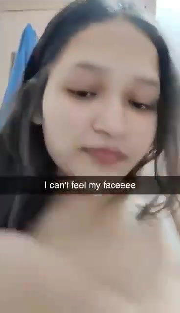 Beautiful Gf Spitting On Her Bigboobs