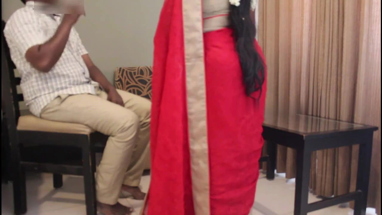 Wife Fucking with Ex-lover in Red Saree