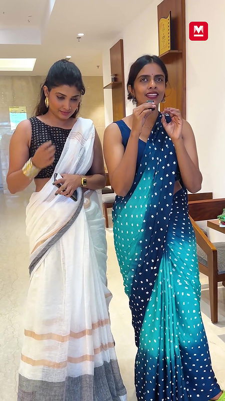 Divya prabha and Kani kusruti in sleeveless blouse giving reply to reporters