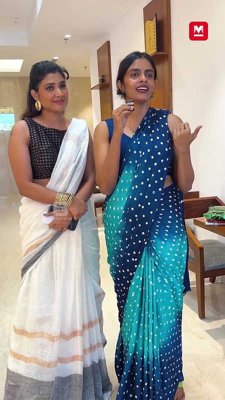 Divya prabha and Kani kusruti in sleeveless blouse giving reply to reporters