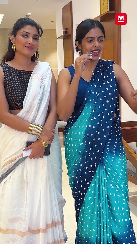 Divya prabha and Kani kusruti in sleeveless blouse giving reply to reporters