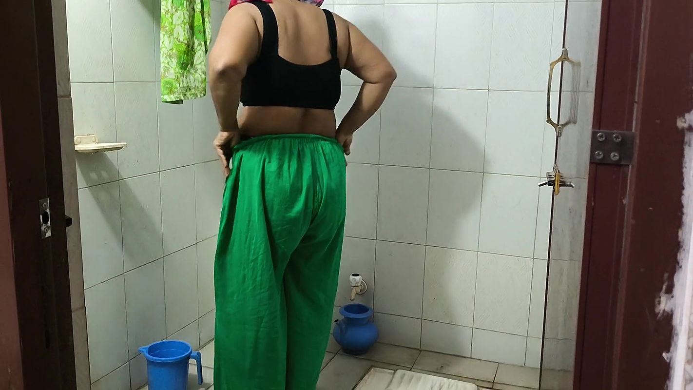 I see my aunty going into the bathroom to change her clothes