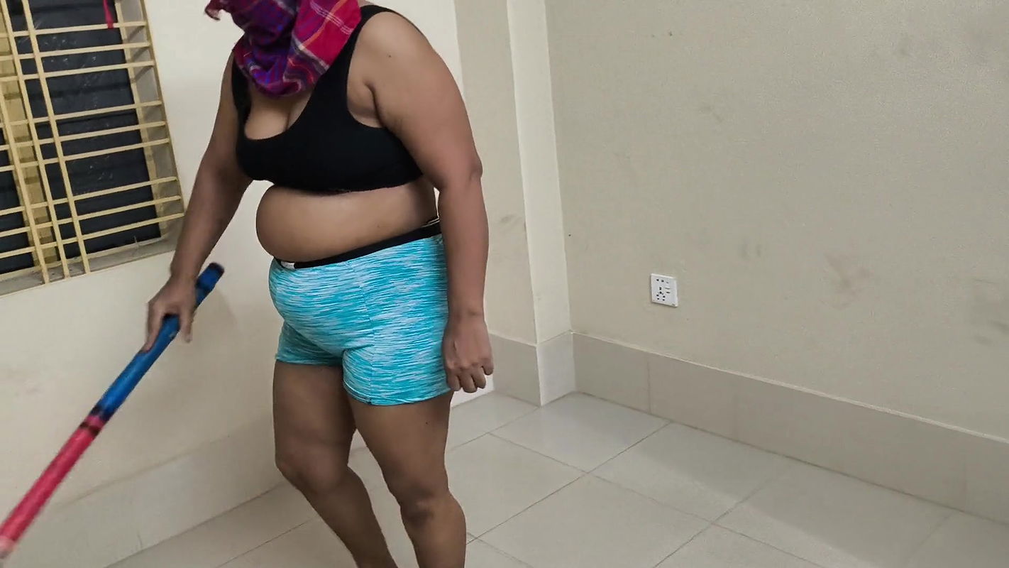 I see my aunty going into the bathroom to change her clothes