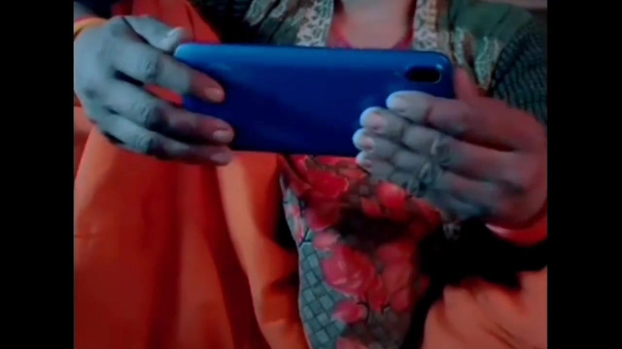 Hot beautiful girl masturbating watching sexy video in mobile, I am watching a girl in it