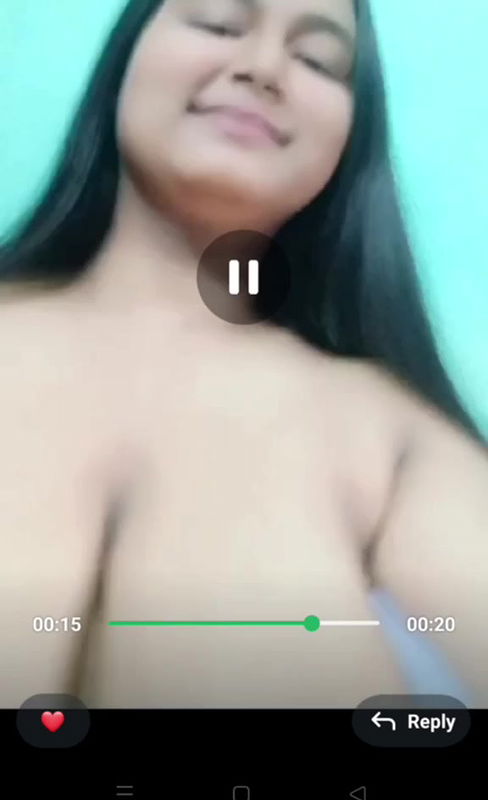 Horny GF Pressing Her Bigboobs