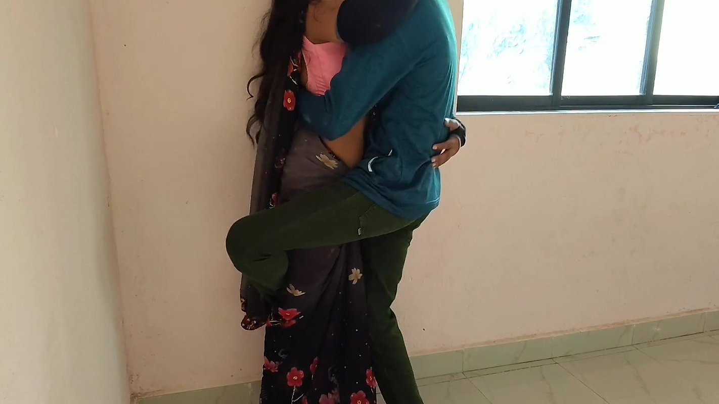 Hot Sexy India Sarika Aunty Wall Standing Romance Blow Job and Very Hard Doggy Anal Style Sex with Her Husband