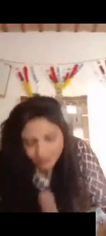 Beautiful girl giving blowjob to cousin and then capturing his dick in her phone