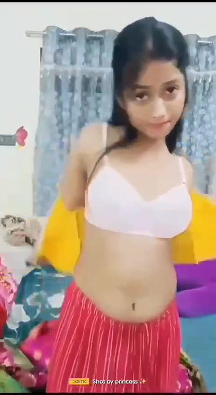 Beautiful girl stripping sari and rubbing her pussy