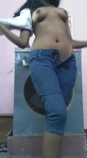 Desi maal striping and showing hairy pussy