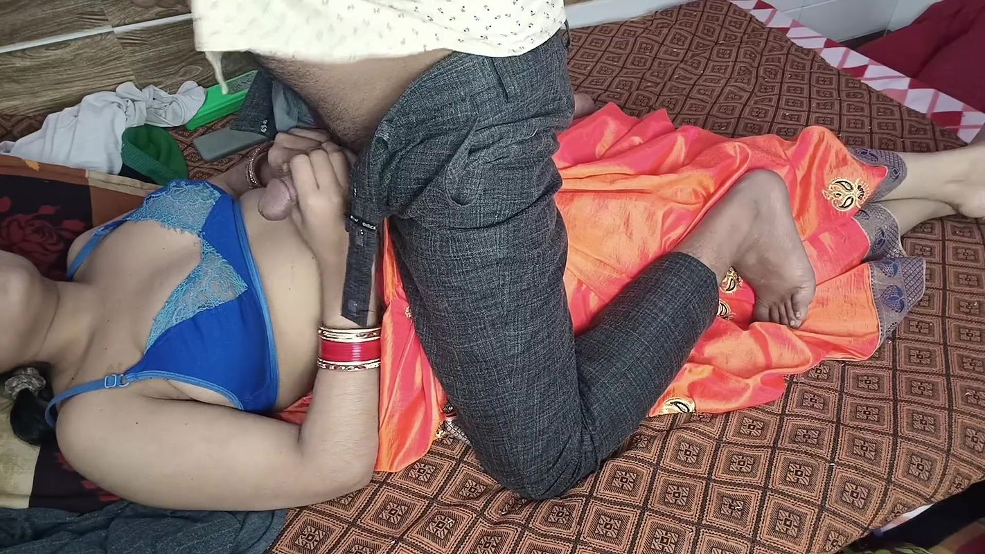 Newly married hot indian wife enjoy sex with his husband in Hindi voice