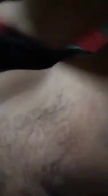 Horny girl pressing boobs hard