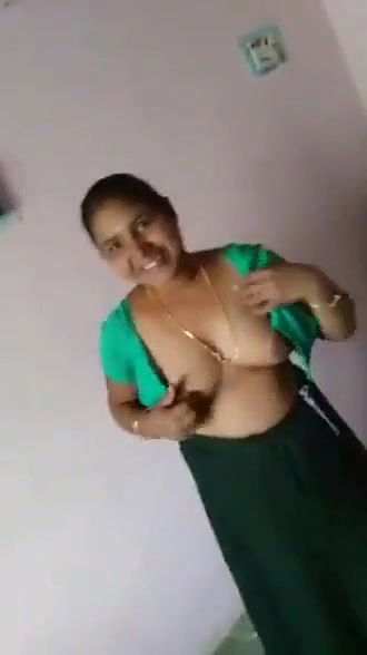 Desi Tamil cute aunty with Tamil Conversation