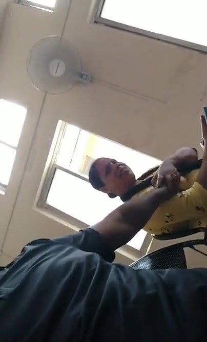 Pressing auntees boobs in waitin roo00m