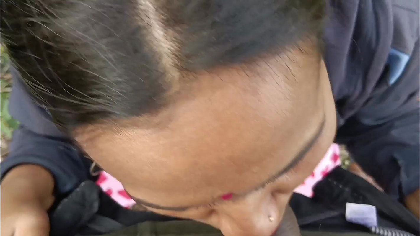 Cum on face and Cum in mouth at jungle