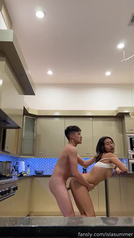 Horny Thailand Model ilsa Summer Fun in the kitchen