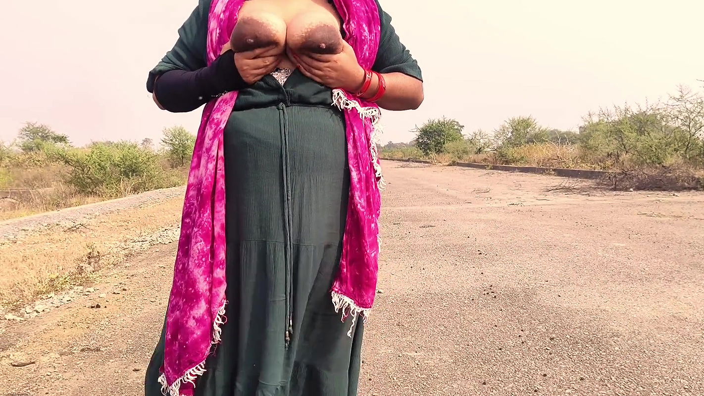 Village Indian aunty Fucked Outdoor by his stepson Hardcore Desi Hindi sex video