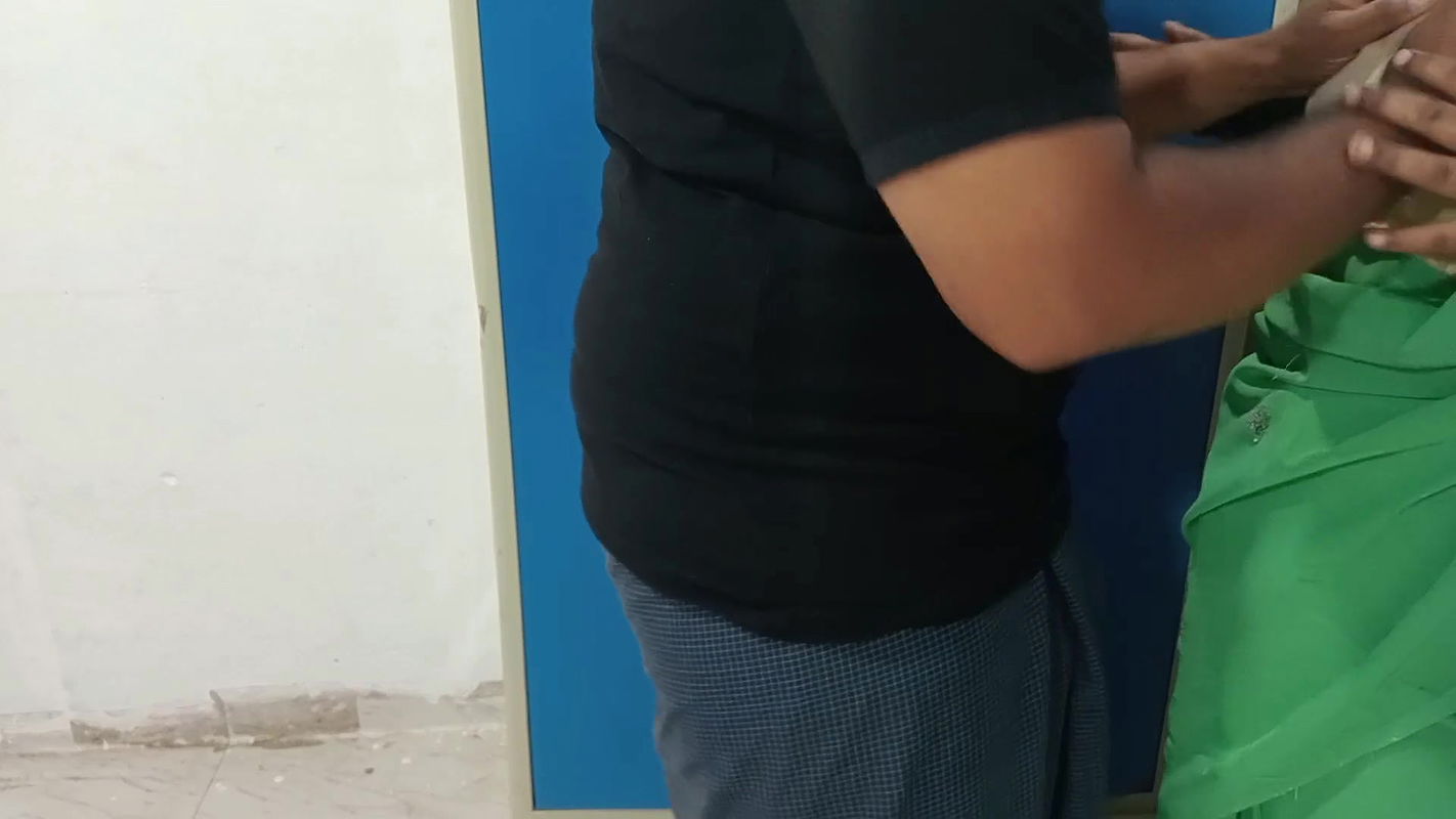 He bothers Siddhi who is going to work and does not allow her to leave and makes her cum on Chubby’s breast