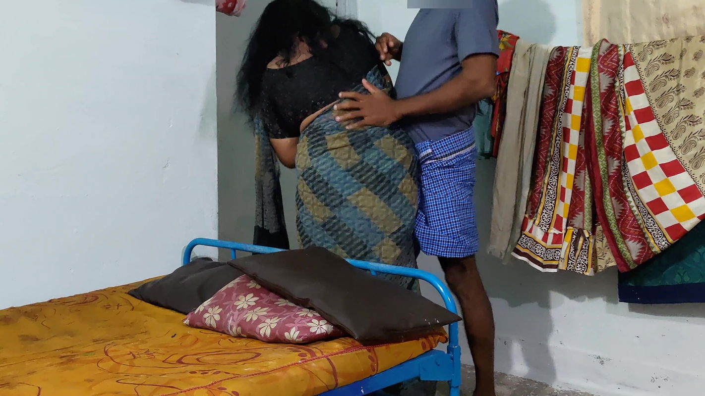 A stepmother wearing a saree She was hide watching me masturbating while watching porn video