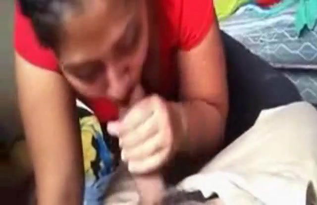 bhabhi in red top blowjob