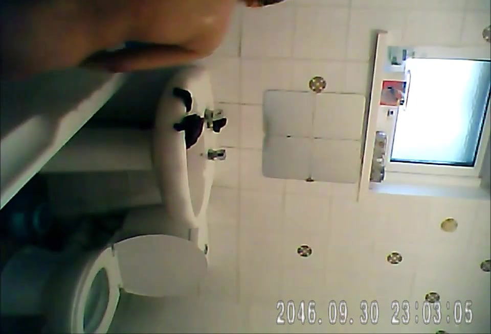 big boob babe cleaning bathroom andhower 2