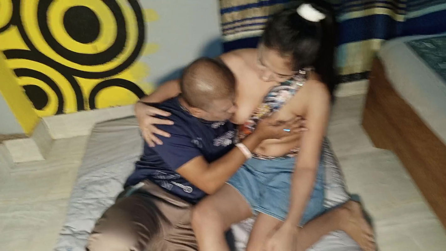 Sweet brunette teen creampie very hard fuck each other