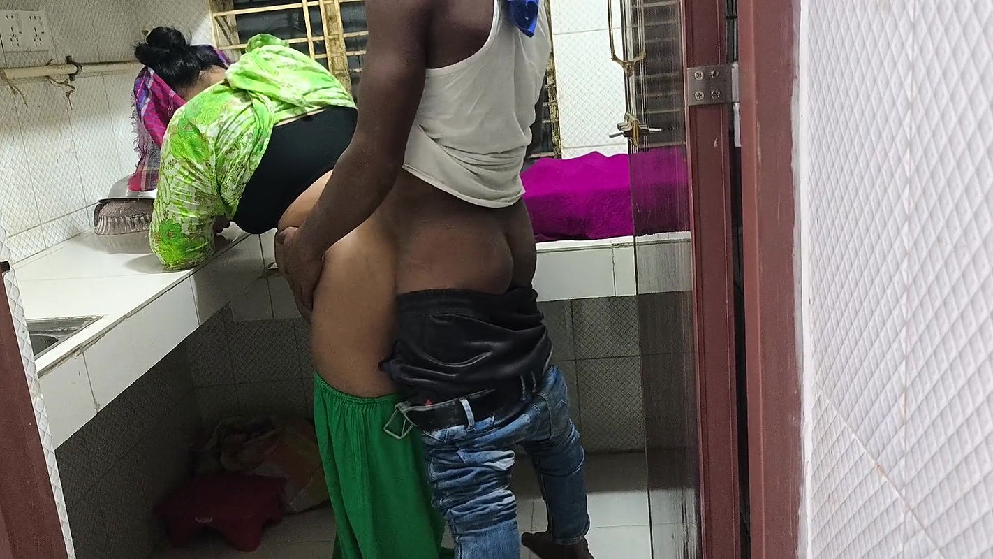 I suddenly see my aunty cleaning the dishes in the house