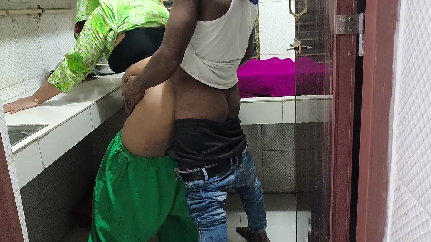 I suddenly see my aunty cleaning the dishes in the house