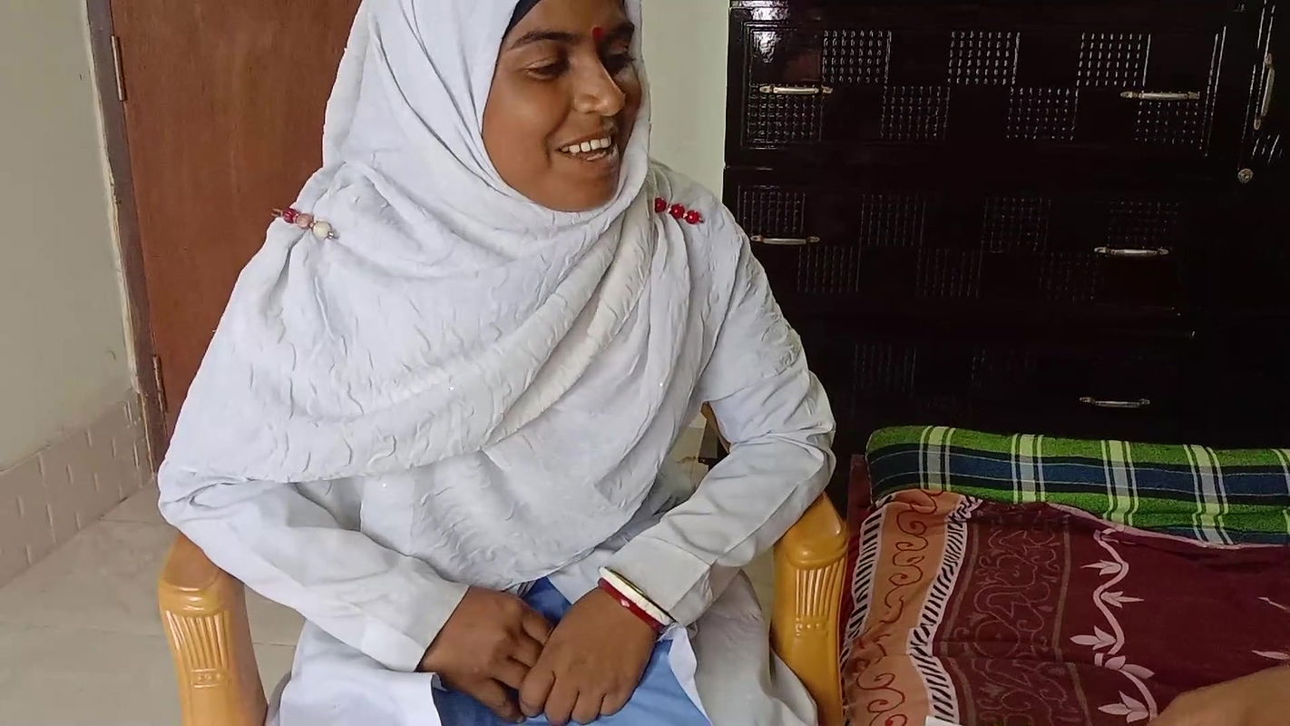 Bangladeshi Student With Her Teacher For Good mark