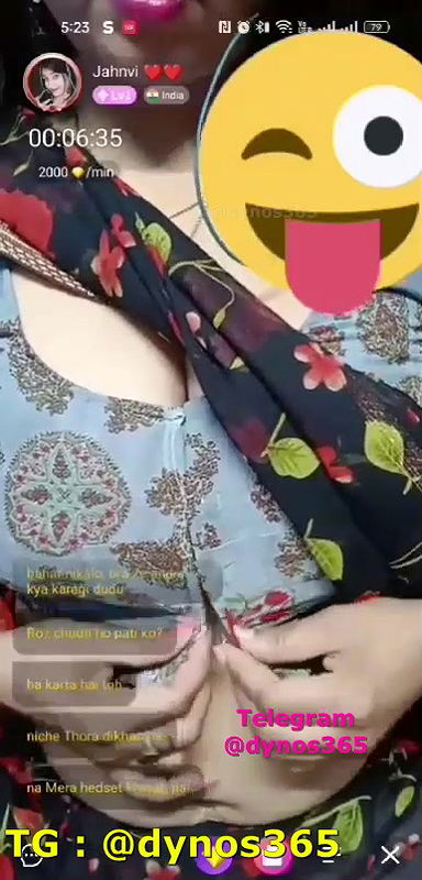 Jahnvi Bhabhi Private Chamet Boobs Show