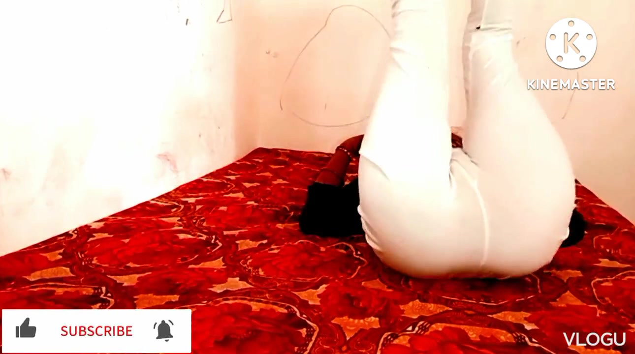 Indian sister yoga class and brother watch and make him Film