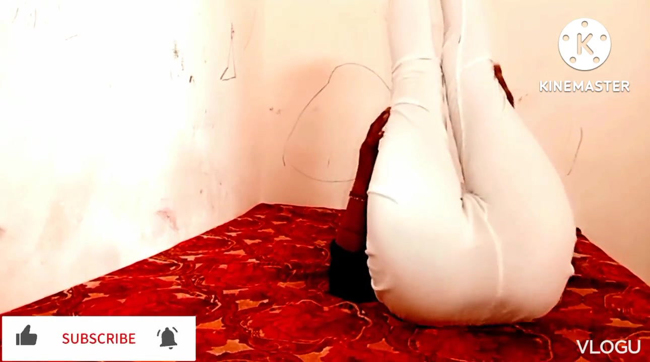 Indian sister yoga class and brother watch and make him Film