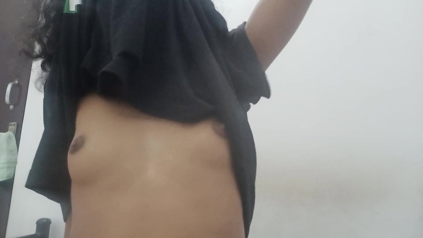 Asian young girl teasing with tiny ass